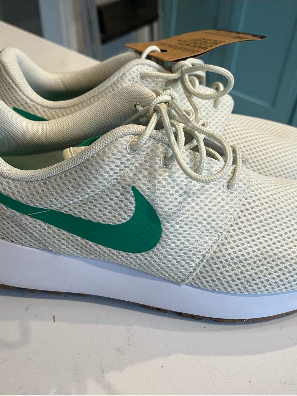Nike Roshe Golf shoes  with Green Swoosh New